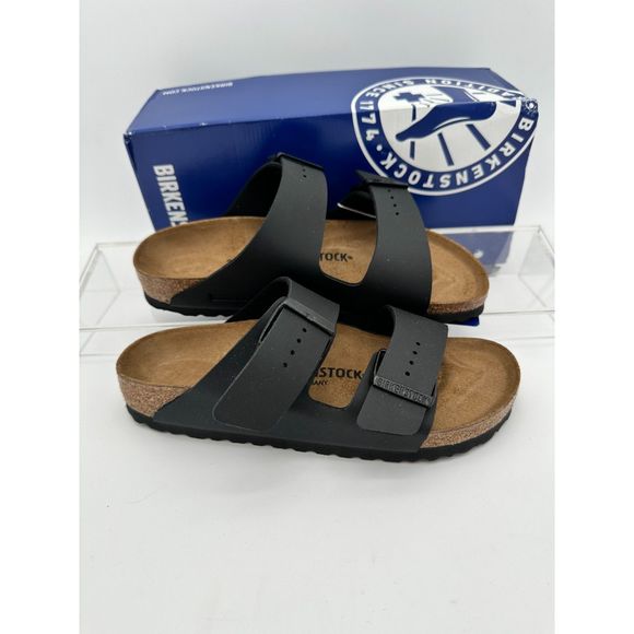 Birkenstock Unisex Arizona Sandal Black Birko-Flor 37 N EU (6-6.5 US) BI25 - Picture 6 of 9